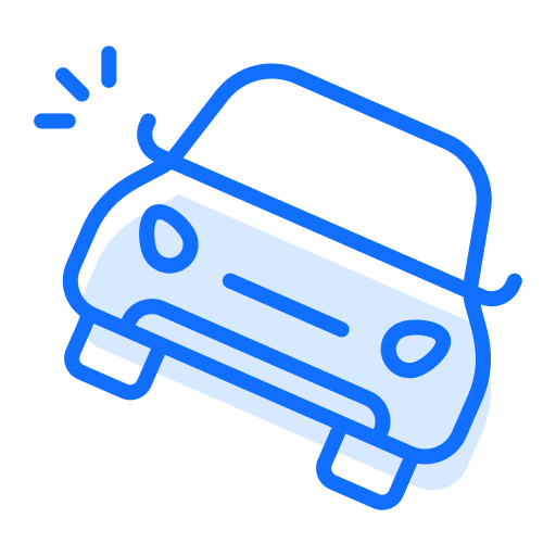 car accident blue