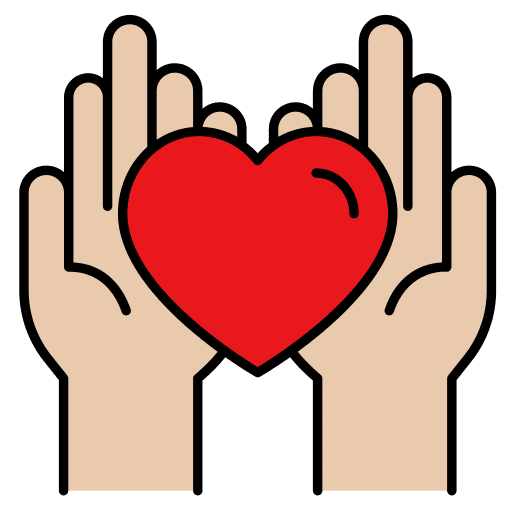 hands with heart empathy