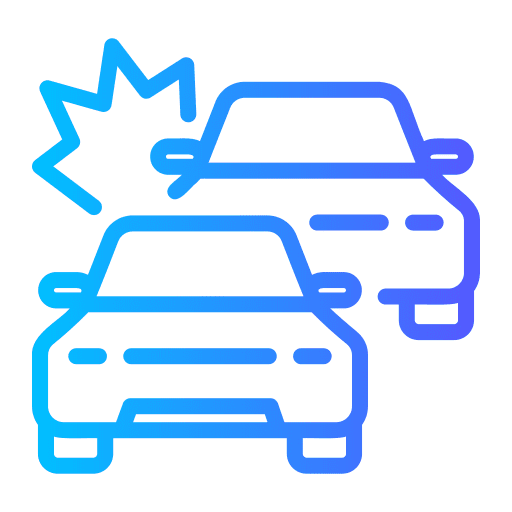 hit and run car accident blue