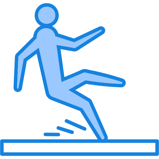slip and fall accident blue