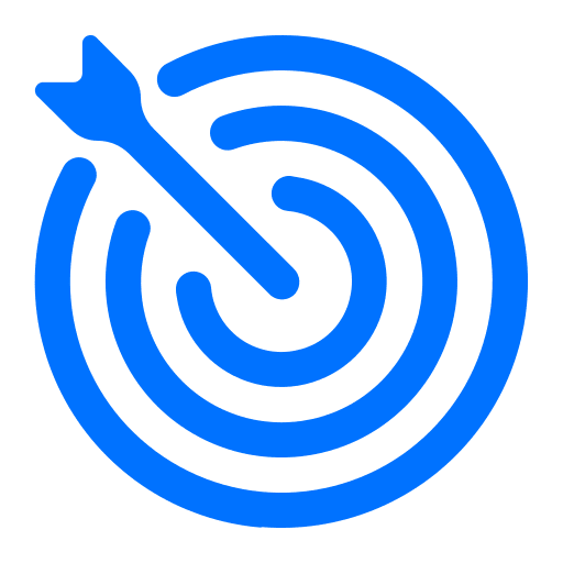 target blue arrow