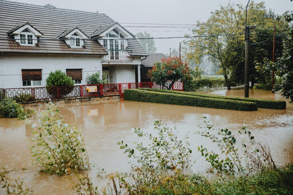 Restoration Services water damage, flood waters disaster.
