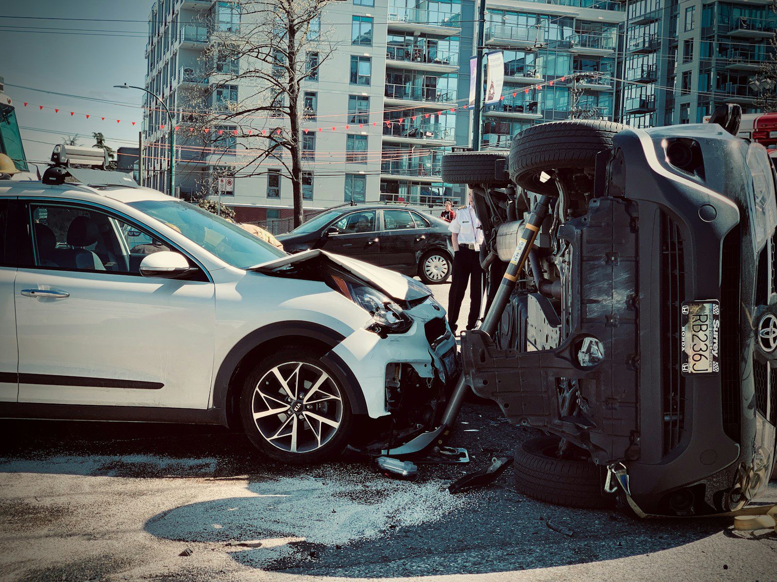 Our Services a car that has crashed into another car