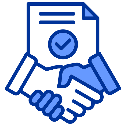 About Us commitment contract blue