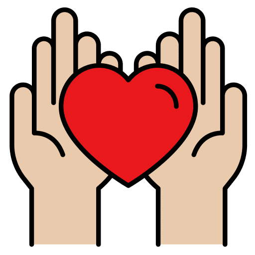hands with heart empathy