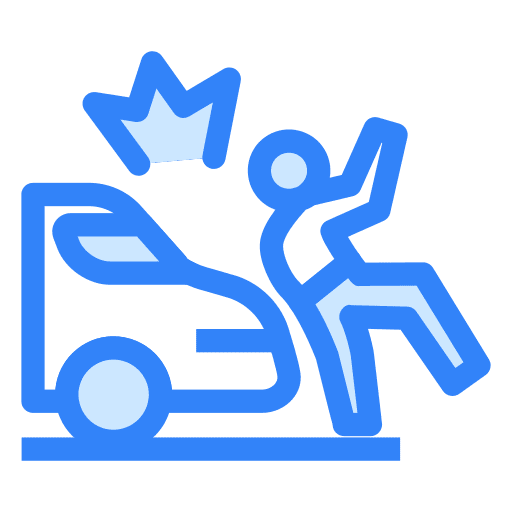 Personal Injury Lawyer pedestrian car accident blue