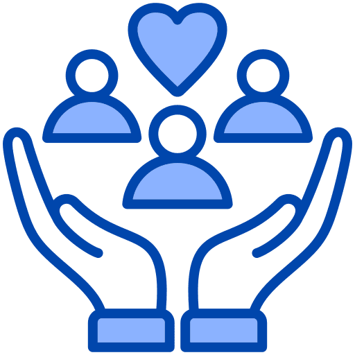 About Us social responsibility blue